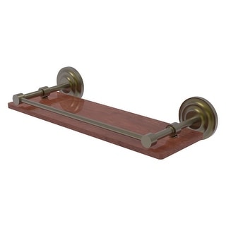Allied Brass Mensola Bagno Soho Collection - Legno IPE Ironwood 16 Pollici, Ottone Massiccio, Finitura PNI - 4