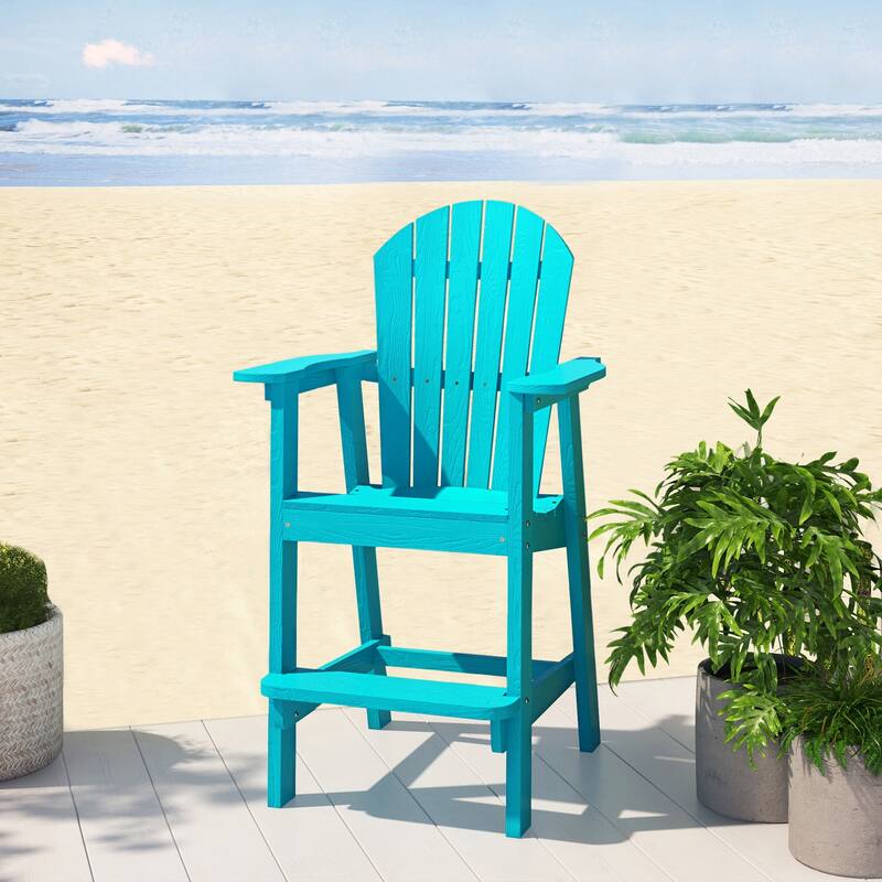 Lesly Single Barstools can Be Used Outdoors in Cyan - 28.34"D×31.00"W×47.24"H