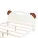 preview thumbnail 16 of 14, Cute Full/Twin Size Platform Bed with Bear Ears Headboard, LED Light, Solid Wood Construction, Easy Assembly