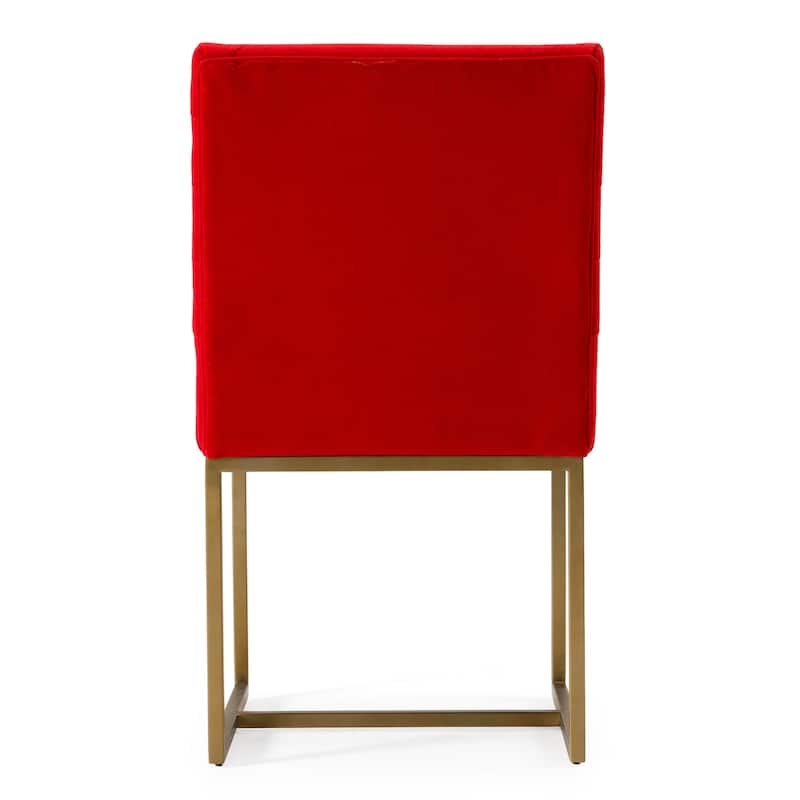 Modrest Barker Modern Burnt Orange & Brush Gold Dining Chair (Set of 2)