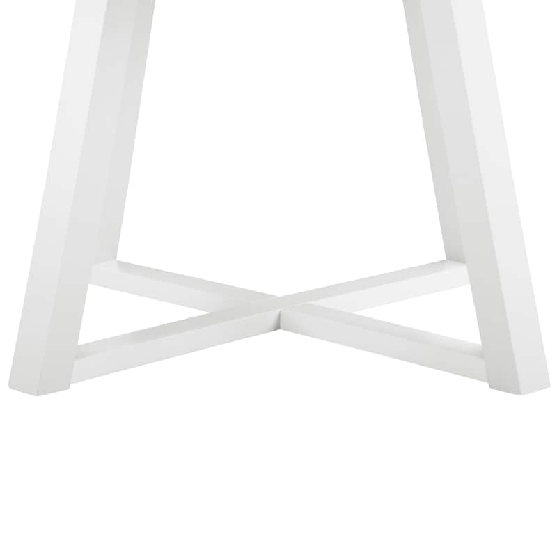 5 Pieces Round Dining Table Set with 4 Stylish Chairs and Trestle Table Legs, Decorative Kitchen & Dining Furniture