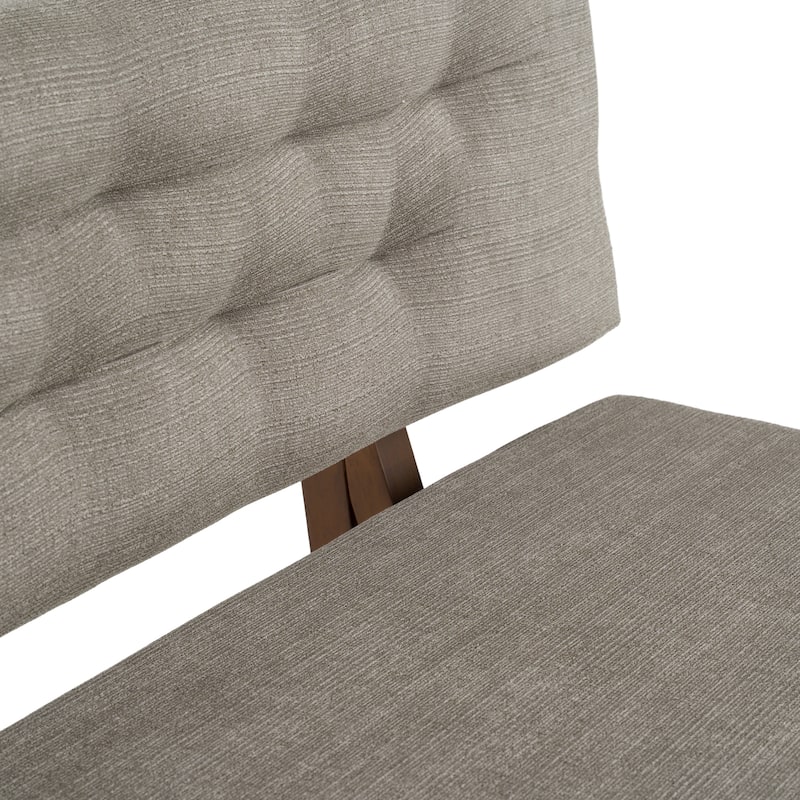 Modrest Jordan Modern Grey & Walnut Dining Bench