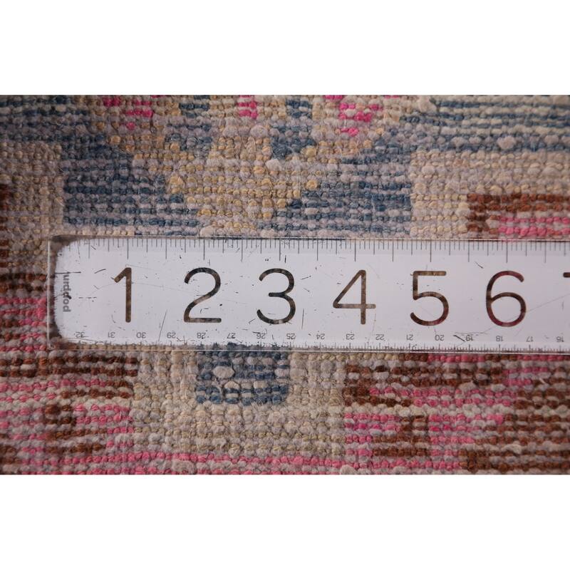 Hand Knotted Oriental 100% Wool Carpet Transitional Tribal Brown Anatolian Area Rug - 2' 9'' X 1' 6''