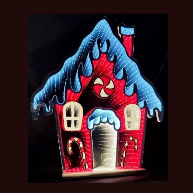 Pepperpint Gingerbread House Ekkolight 26"H - N/A