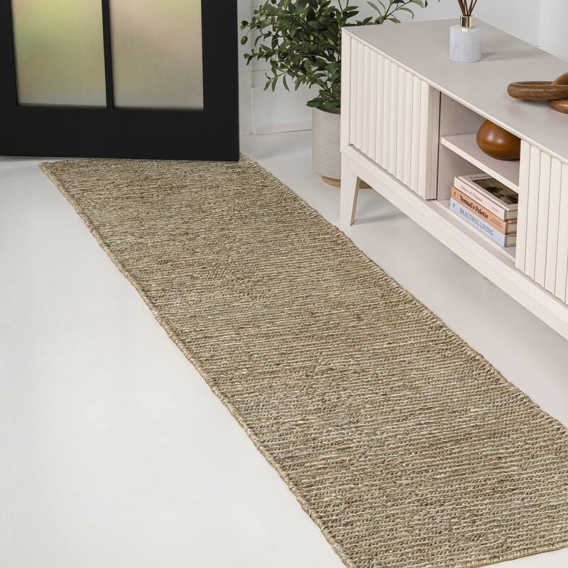 JONATHAN Y Griffin Rustic Farmhouse Woven Jute Solid Area Rug