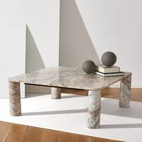 SAFAVIEH Couture Nicoletta Square Marble Coffee Table - 35 in. W x 35 in. D x 13 in. H - On Sale ...