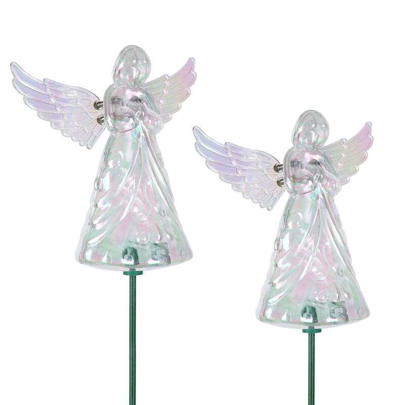 Exhart 2 Piece Angel WindyWing Garden Stakes, 4.5 by 30 Inches