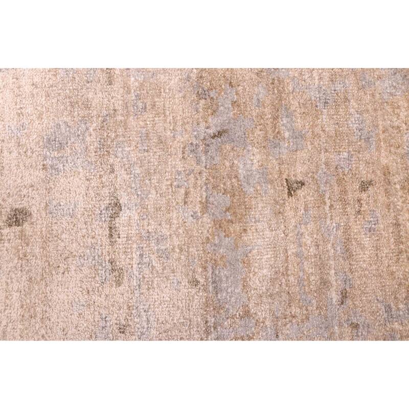 ECARPETGALLERY Hand-knotted Legacy Tan Silk Rug - 6'4 x 9'9