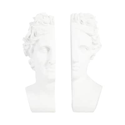 Sagebrook Home Elegantly Crafted Sculptural Bookends, Set of 2, Adorn Your Library or Office in Style - 3" x 6" x 9"