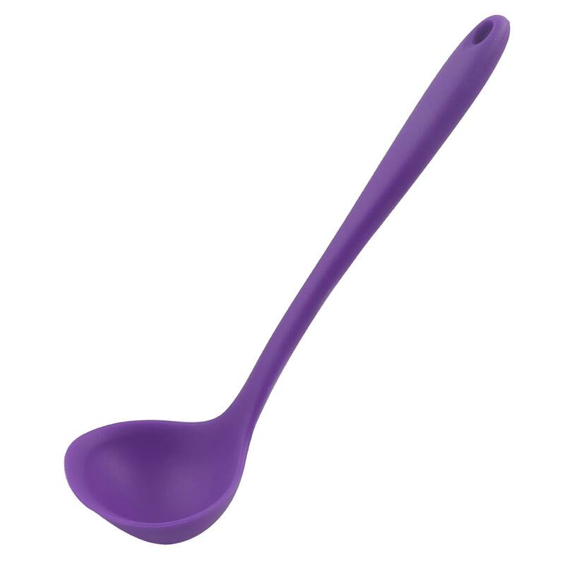 Silicone Soup Ladle Spoon 8.5 " Heat Resistant One Piece - 8.5" x 2.6"(L*W)