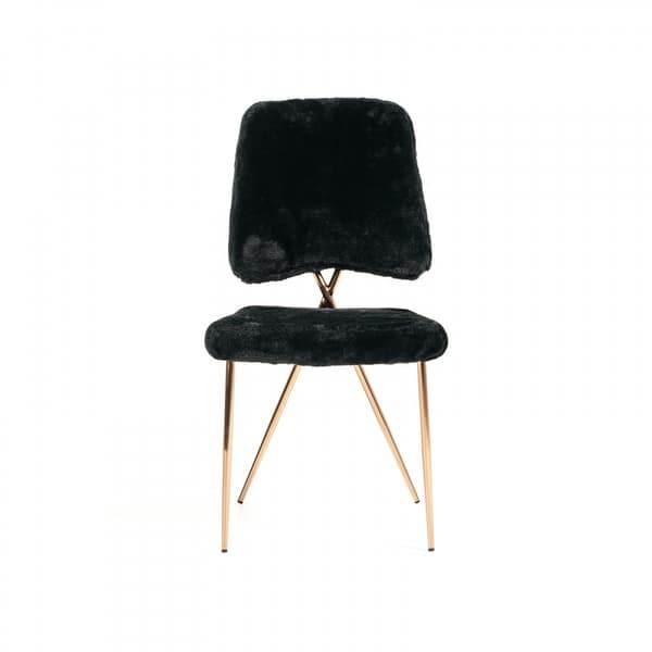 Set Of 2 Gold Black Fabric Solid Back Dining Chairs Set Of 2 Gold Black Fabric Solid Back Dining Chairs