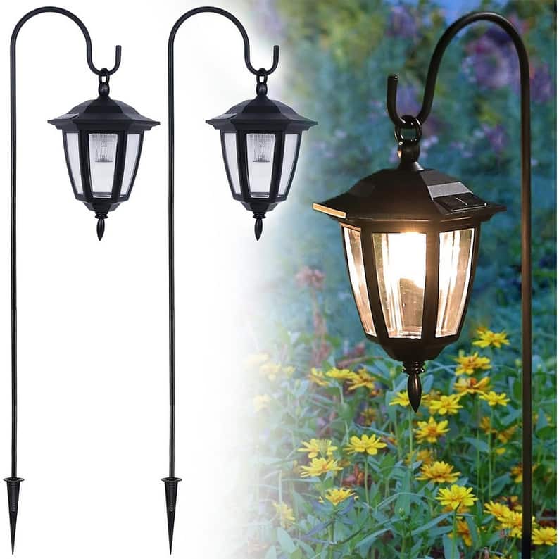 2 Pack Solar Hanging Lights Outdoor, Solar Powered - 2 Pack