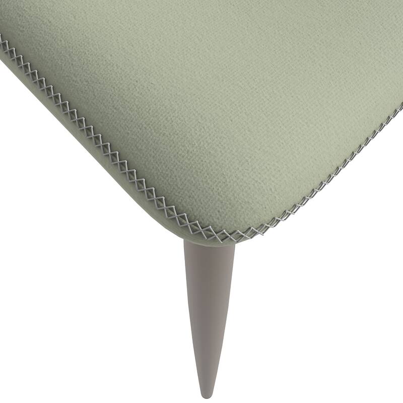 Upholstered Dining Chair in Fabric with Iron Legs Mosaic Series Set of 2