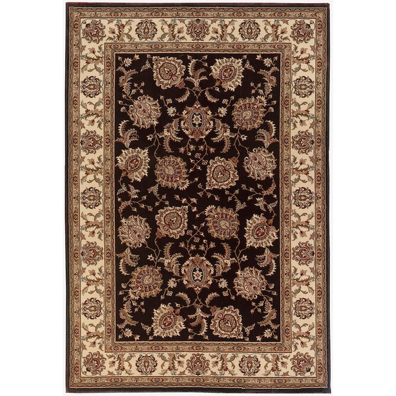 Style Haven Annapolis Bordered Traditional Area Rug - 10' x 12'7" - Brown/Cream - Runner/Rectangle