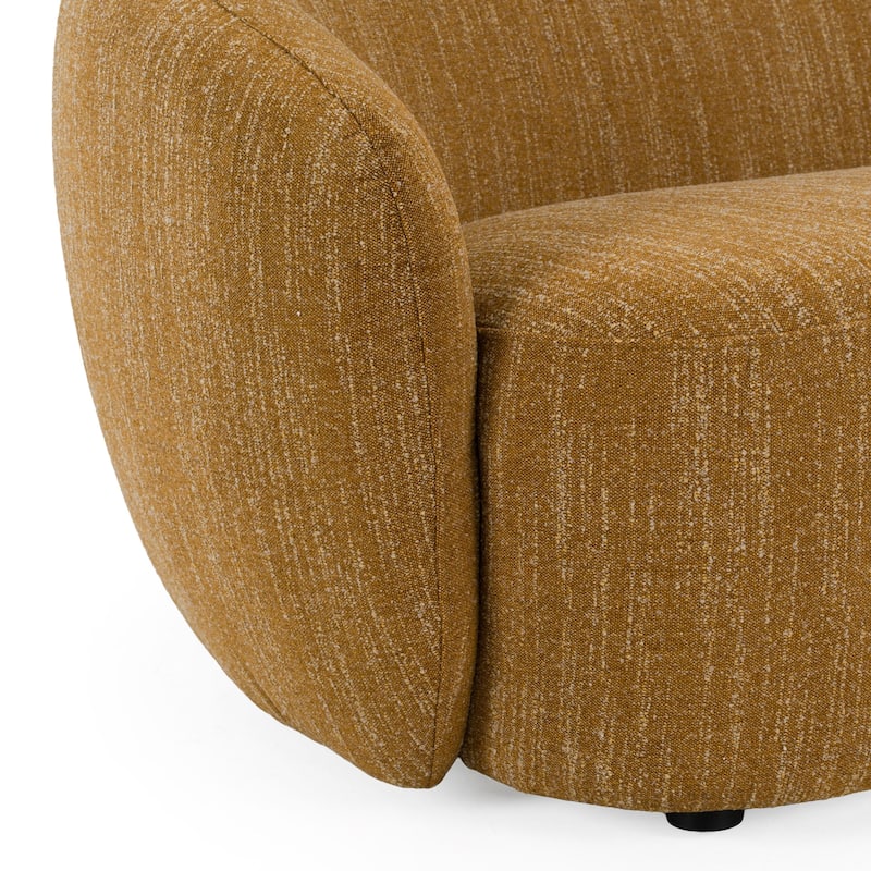 Divani Casa Norris Modern Mustard Fabric Sofa