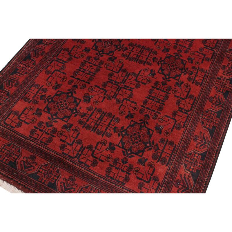 Southwestern Biljik Khal Mohammadi Bristol Red/Black Rug - 4'2'' x 6'4''