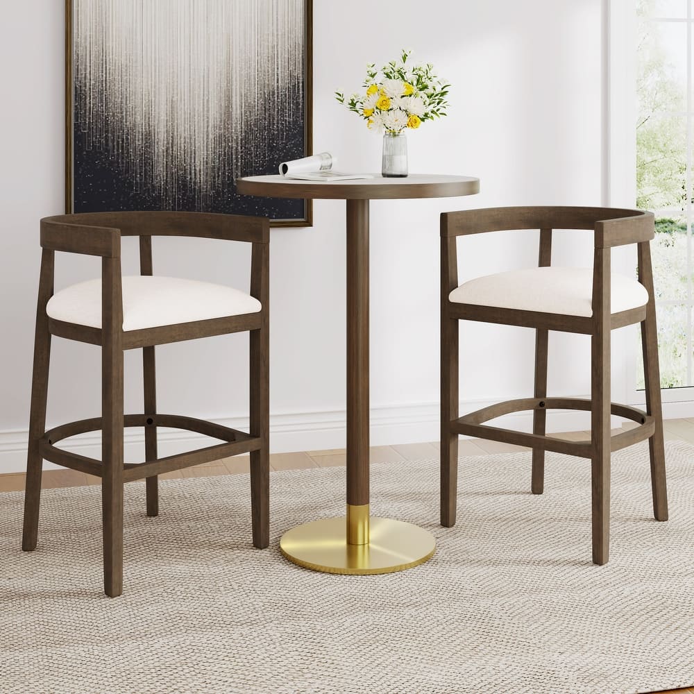 Timel Rubberwood Counter Stool (Set of 2) by Christopher Knight Home