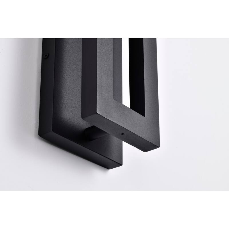 Crew 32 Watt 15 Inch LED Outdoor Sconce Sand Black Finish - Sand Black