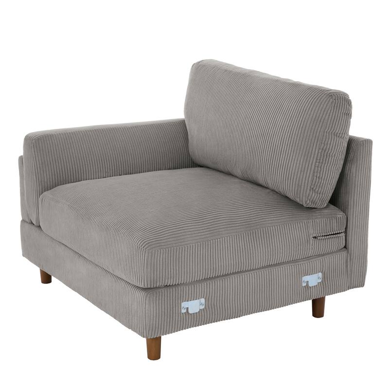 Modern 90" inch Sofa Comfy Corduroy Deep Seats Sofa