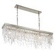 preview thumbnail 4 of 3, Winfield 6 Light Antique Silver Linear Chandelier