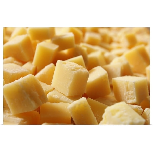 "Parmigiano Reggiano Cheese Cut in Cubes" Poster Print
