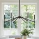 preview thumbnail 1 of 7, Modern 6-Light Black Chandelier Industrial Metal Light Fixture for Dining Room - 32.7 " L × 13.8 " H