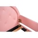 preview thumbnail 9 of 20, Twin Upholstered Daybed with Carton Ears Headboard, Pink, Sturdy and Fun Design