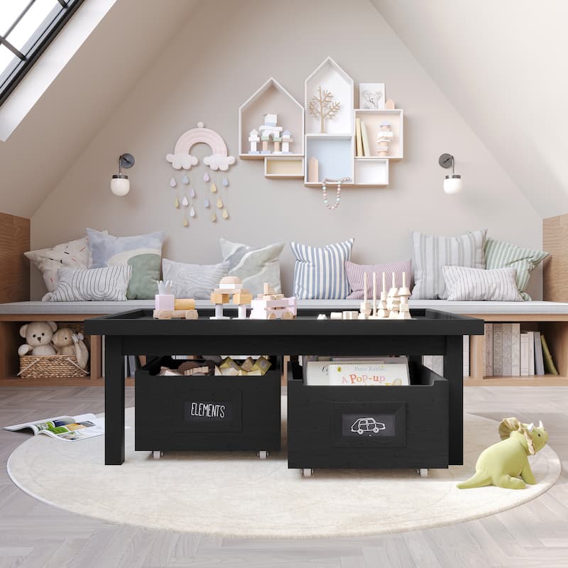 CraftPorch Contemporary Kids Table with Drawers