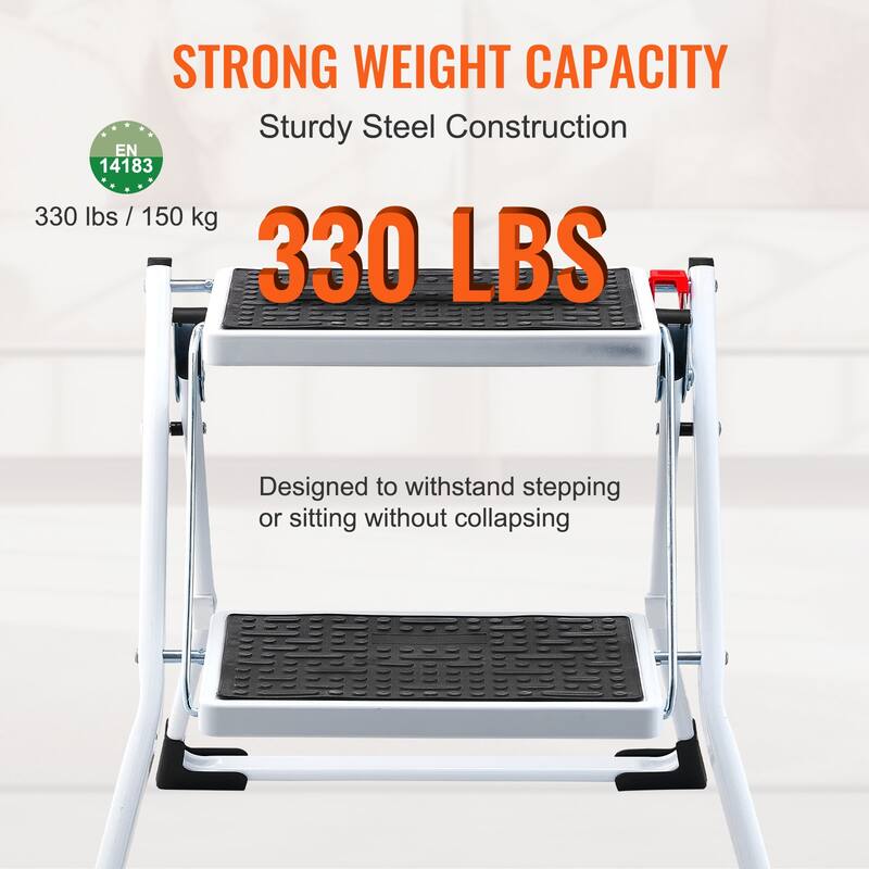 Step Stool Non-Slip Sturdy Step Ladders for Office, RVs, Pets, Bathrooms,Bedrooms