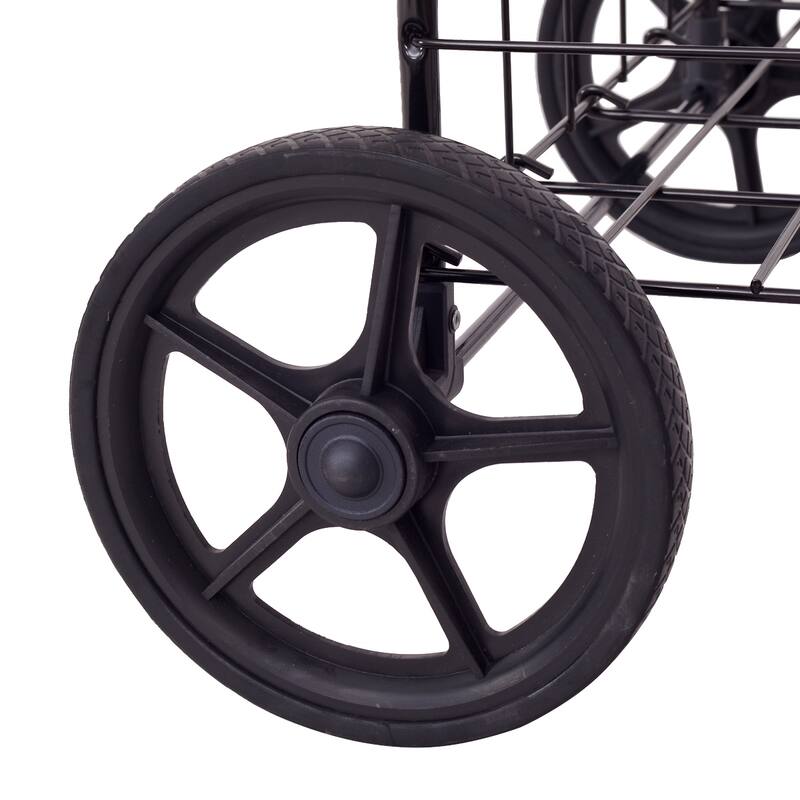 Utility Folding Easy-storage Shopping Cart with Swivel Wheels