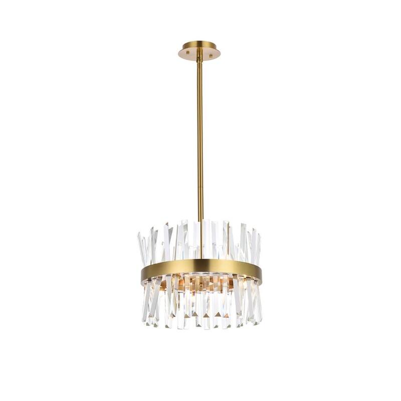 Elegant Lighting 6200D16 Serephina 8 Light 16" Wide Crystal Pendant