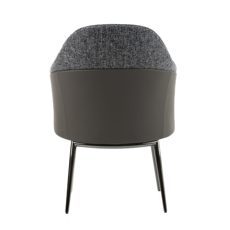 Modrest Cora Modern Grey Fabric & Leatherette Dining Chair