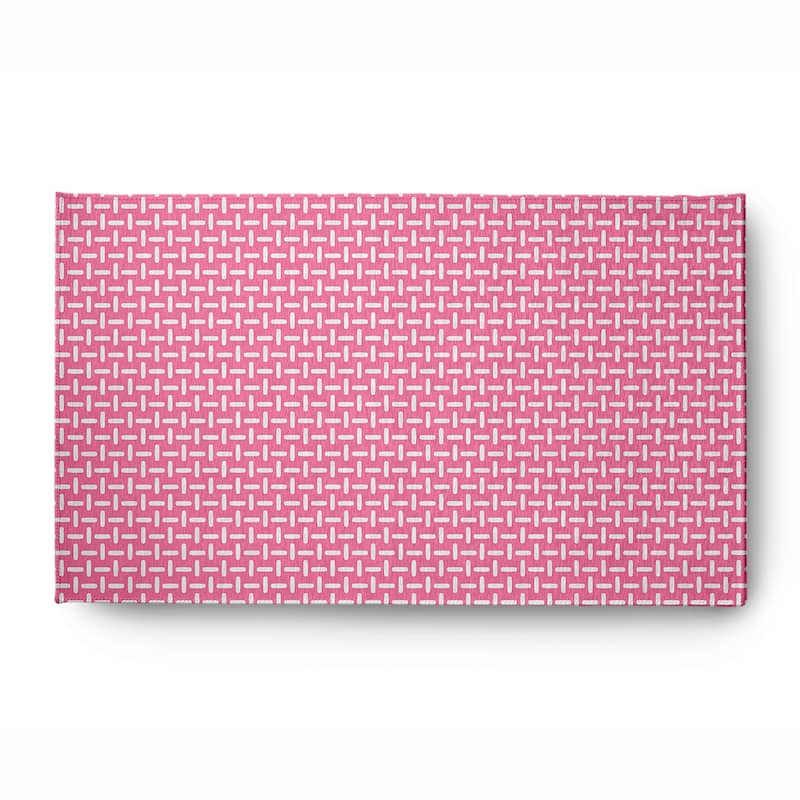 Woven Stitch Soft Chenille Rug - 3' x 5' - Pink