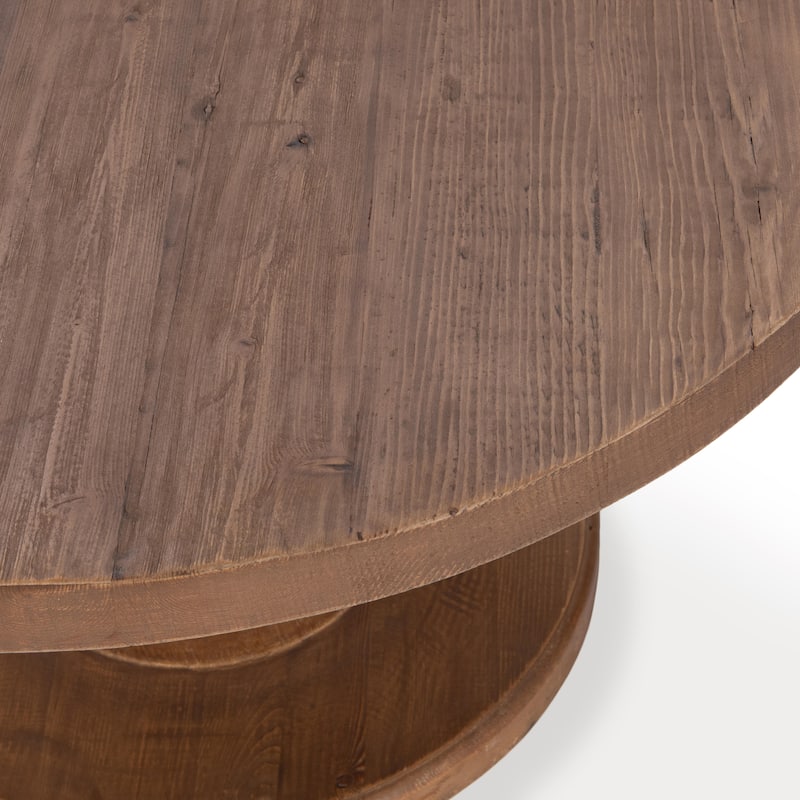 Carolina Reclaimed Wood Round Coffee Table by Kosas Home