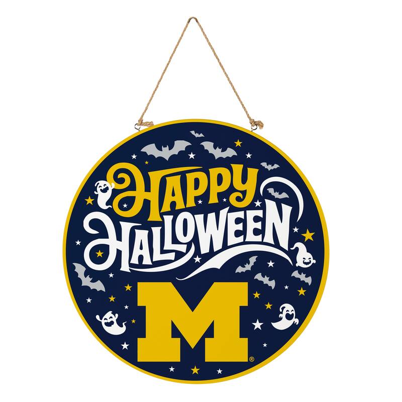University of Michigan 18" x 18" Halloween Door Décor Wall Sign
