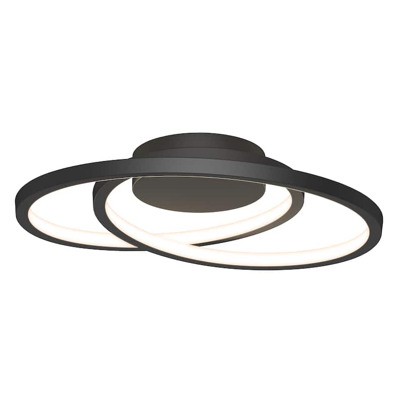Artika Salto Flushmount Ceiling Light, Black