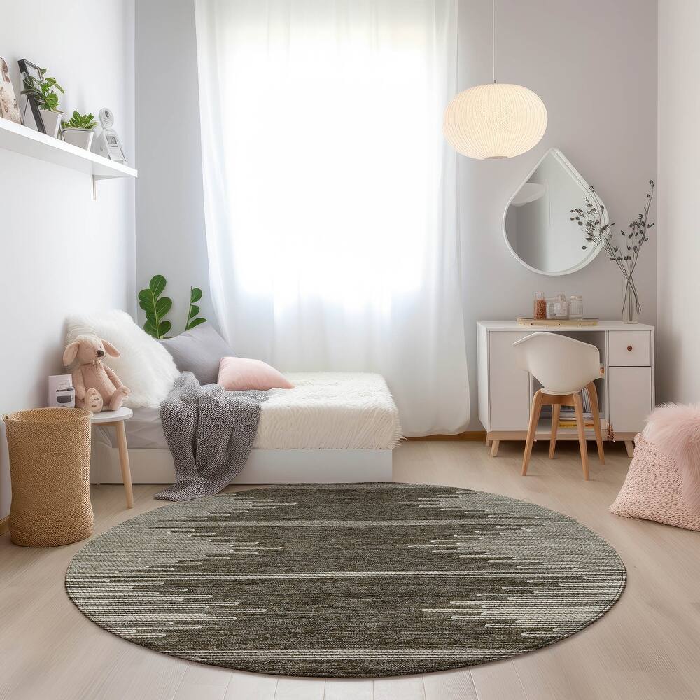 Machine Washable Indoor/ Outdoor Moroccan Boho Rug