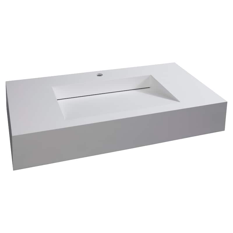 Audrey 36" - 72" Solid Surface Bathroom Vanity Top
