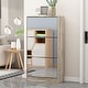 preview thumbnail 19 of 22, Timechee Mirrored Flip Drawer Shoe Cabinet Storage Cabinet Organizer