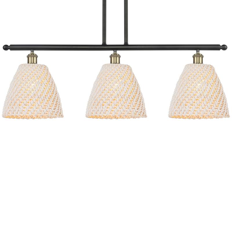 Innovations Lighting 516-3I-12-36 Bristol Natural Linear Bristol - Black Antique Brass / Natural
