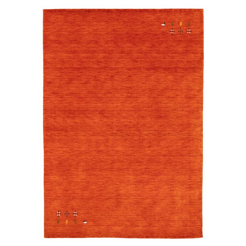 ECARPETGALLERY Hand Loomed Kashkuli Gabbeh Orange Wool Rug - 5'1 x 7'6