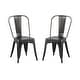 preview thumbnail 71 of 116, Industrial Metal 18 Inch Stackable Dining Chair Set