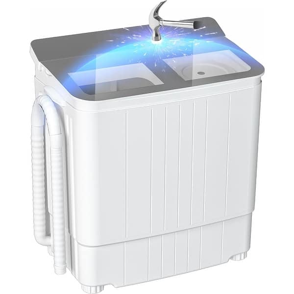 Portable Mini Compact Twin Tub 15lbs Washing Machine Washer Bed Bath