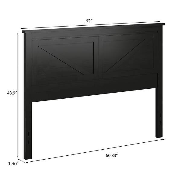 dimension image slide 1 of 9, Farmhouse Solid Wood Headboard