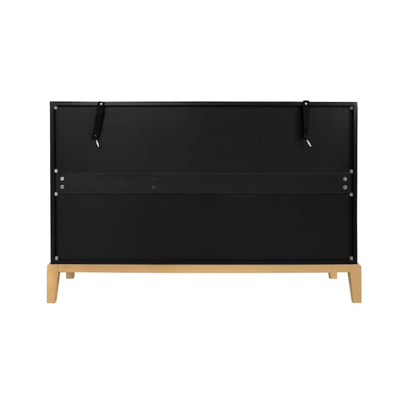 Carved Line 3 Door Storage Cabinet, Sideboard Buffet Cabinet With Adjustable Shelf, Large Storage Accent Cabinet