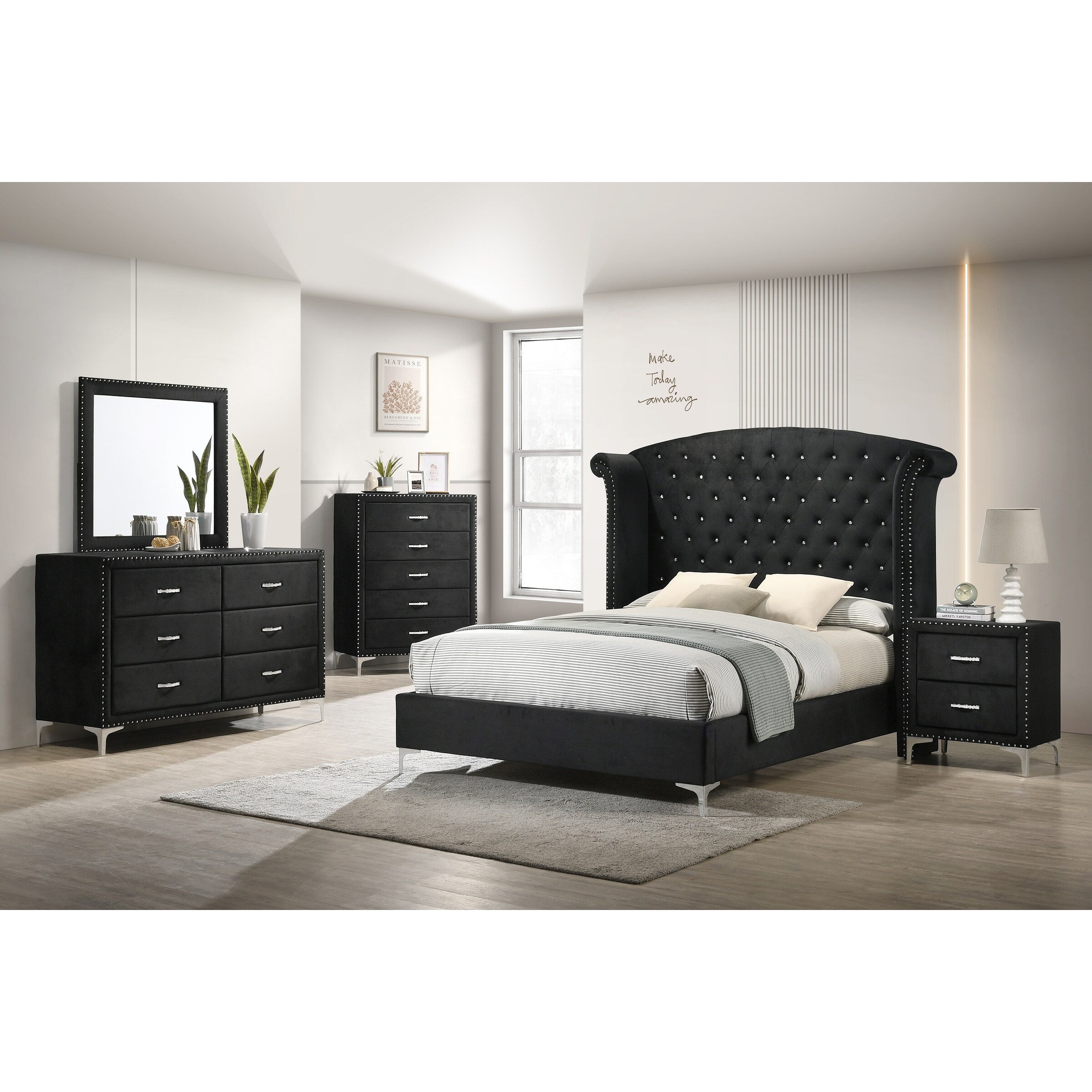 Coaster furniture barzini king shop upholstered bed 300643