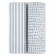 preview thumbnail 5 of 5, Baby Fitted Waterproof Crib Sheet Set 2 Pack Misty Blue Stripes & Splash