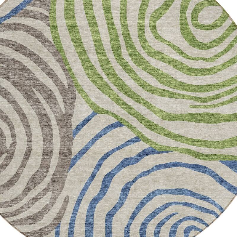 HomeRoots Abstract Transitional Rectangle Outdoor Rug