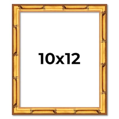 10x12 Frame Gold Bamboo Solid Wood Picture Frame | 1 Inch Moulding