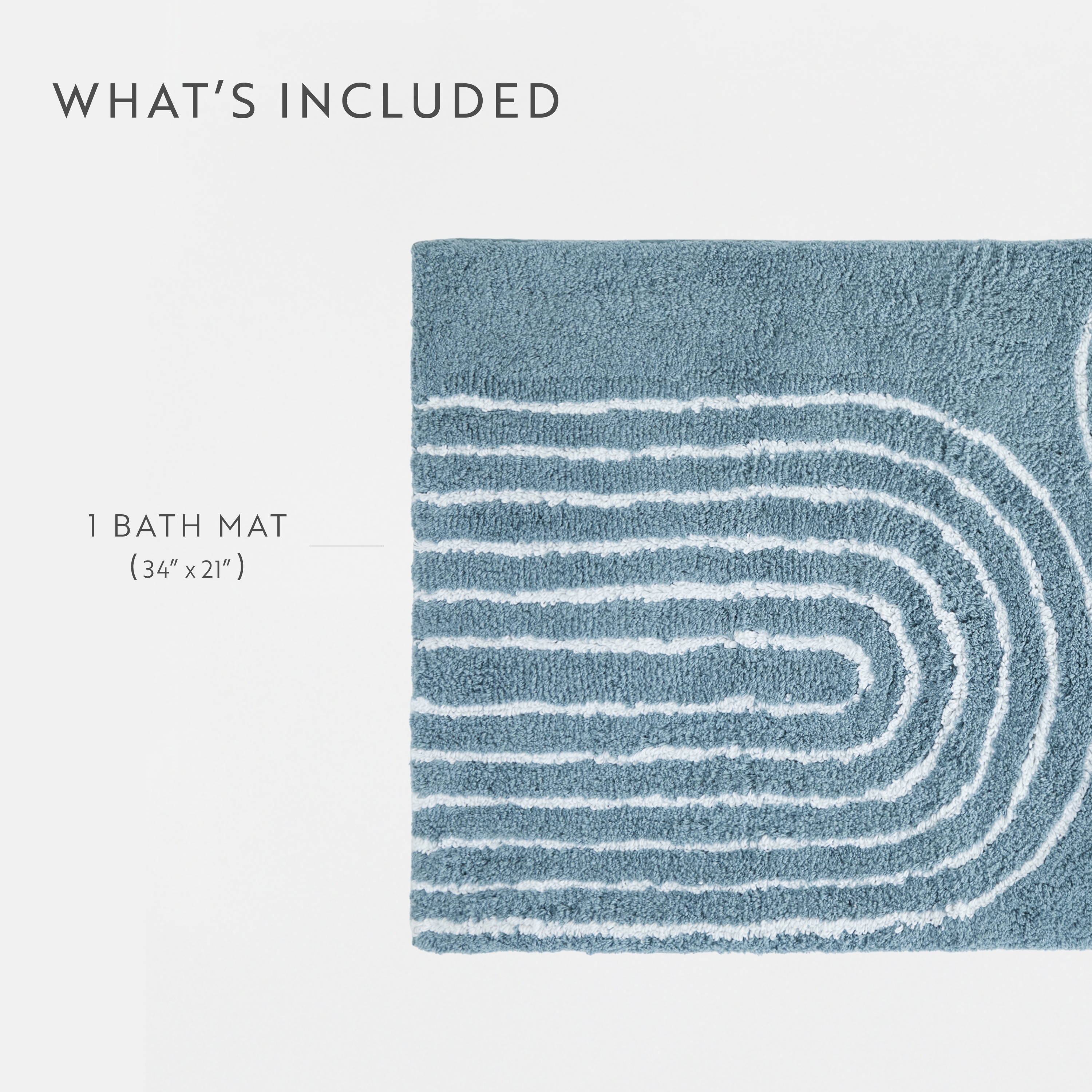 Becky Cameron 100% Cotton Modern Patterned Bath Mat